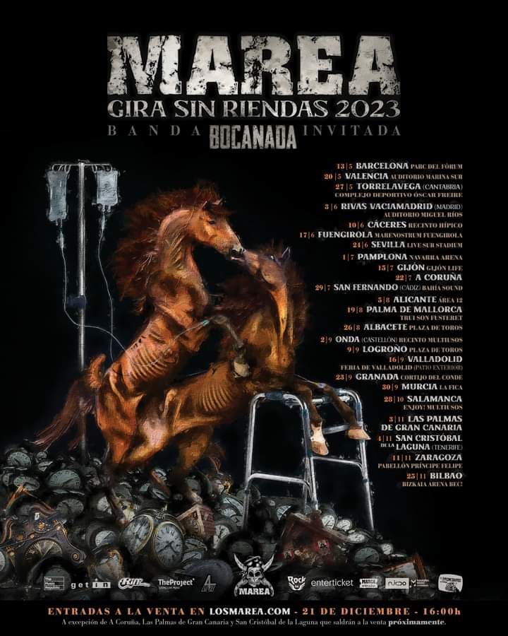 Todas las fechas y lugares de la gira.