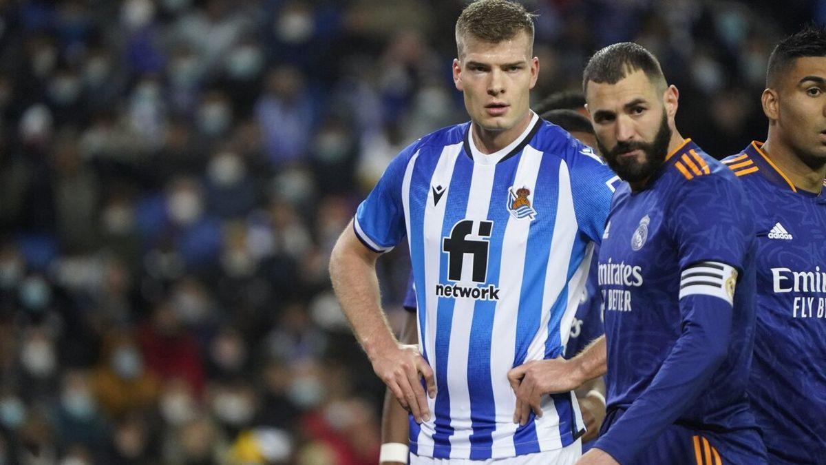 Alexander Sorloth, en el partido de la temporada pasada ante el Real Madrid