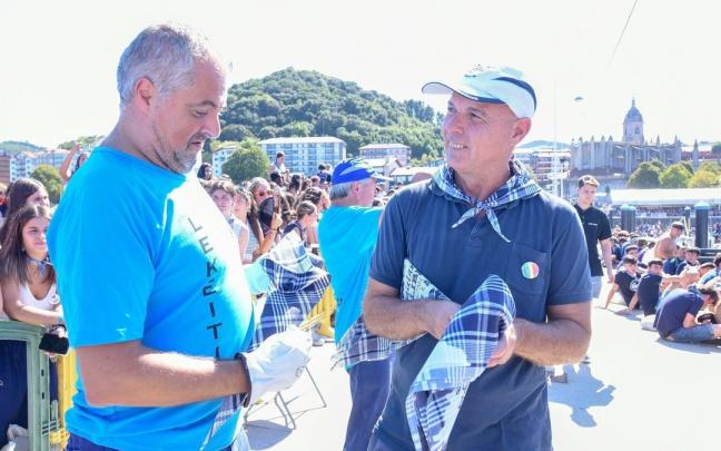 Koldo Goitia, alcalde de Lekeitio, durante el Antzar Eguna.