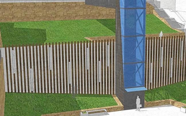 Infograf&iacute;a del primer ascensor p&uacute;blico de Mekola. | FOTO: EIBARKO UDALA