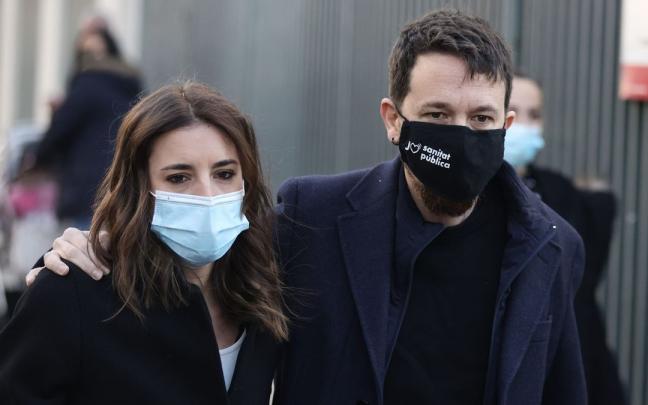 La ministra de Igualdad, Irene Montero, y el exvicepresidente del gobierno Pablo Iglesias. La ministra de Igualdad, Irene Montero, y el exvicepresidente del gobierno Pablo Iglesias.