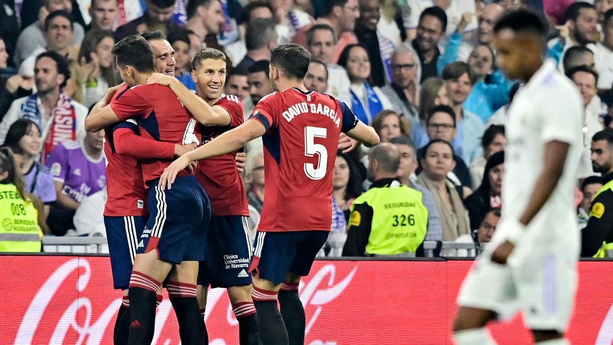 Kike García celebra el gol del empate