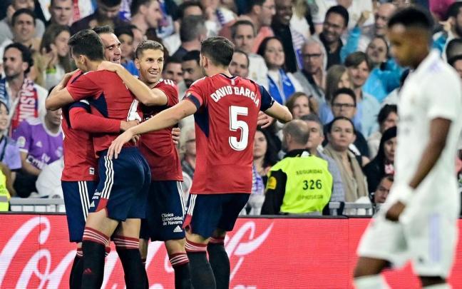 Kike García celebra el gol del empate