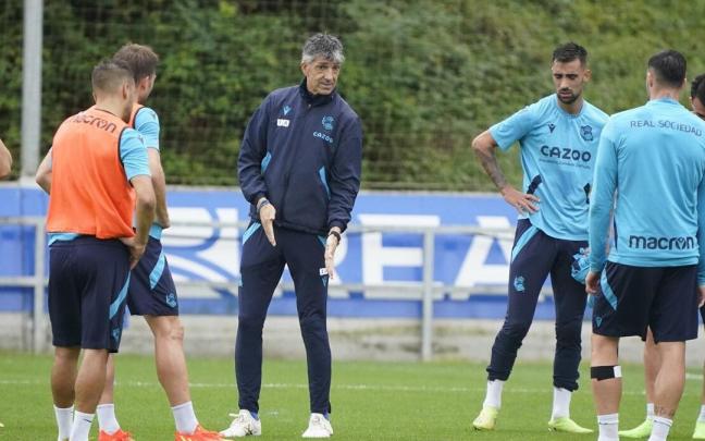 Entrenamiento de la Real en Zubieta