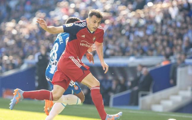 Ante Budimir, en el partido del sábado en el campo del Espanyol. Ante Budimir, en el partido del sábado en el campo del Espanyol.