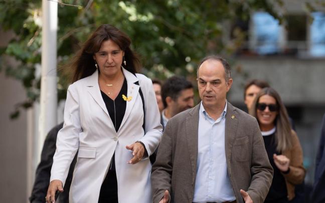 La presidenta y el secretario general de Junts, Laura Borràs y Jordi Turull. La presidenta y el secretario general de Junts, Laura Borràs y Jordi Turull.