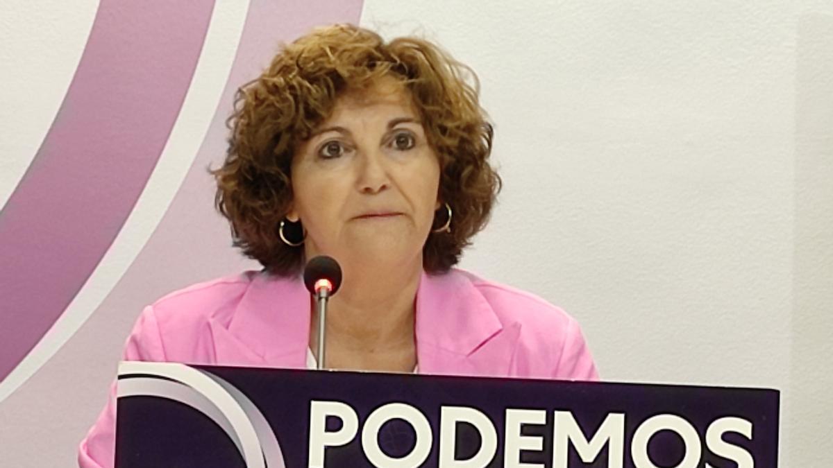 La coordinadora general de Podemos Euskadi, Pilar Garrido.