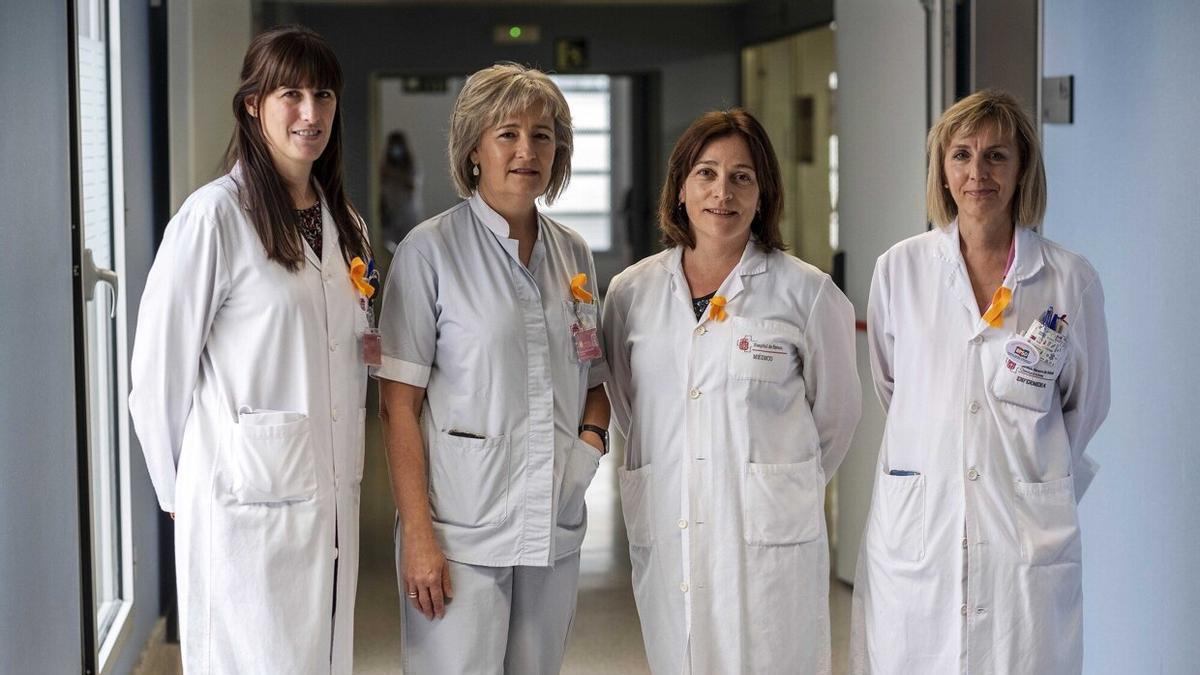 Profesionales sanitarias de la unidad de ictus del Hospital Universitario de Navarra (HUN).