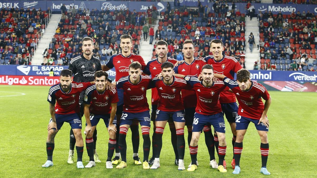 Alineación titular de Osasuna ante el Espanyol.