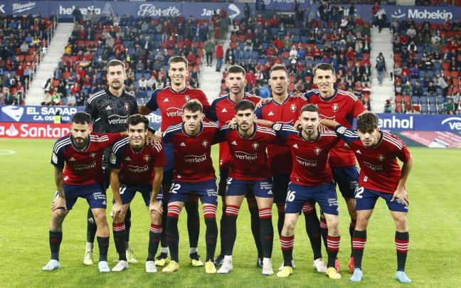 Alineaci&oacute;n titular de Osasuna ante el Espanyol.