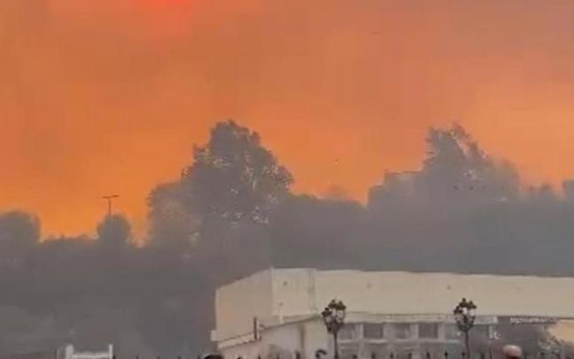 Imagen del incendio en Balmaseda.