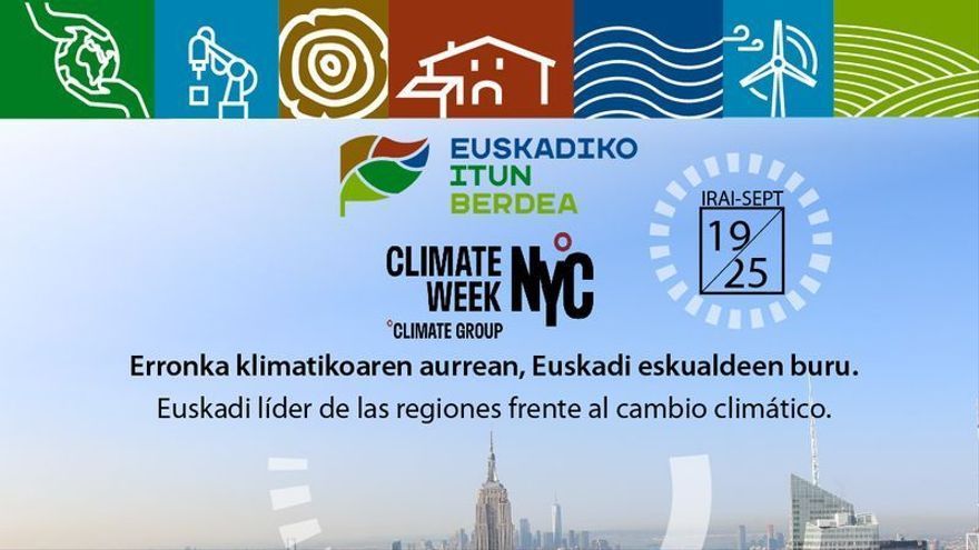 Euskadi participará en la semana del clima de Nueva York