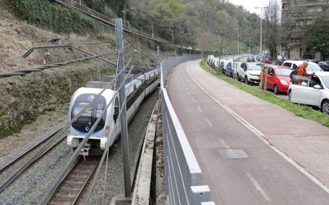 Vías del topo en la zona de Errondo