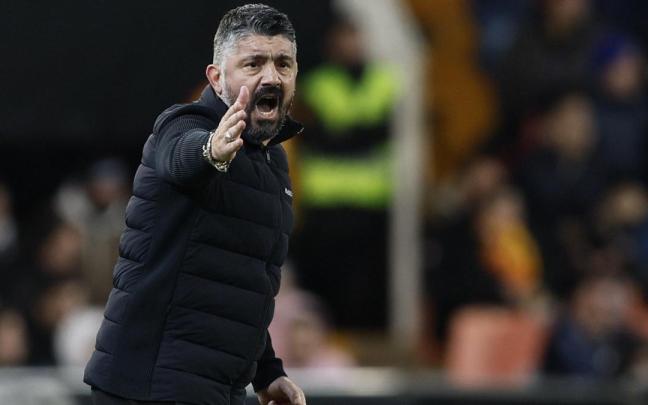 El t&eacute;cnico del Valencia, Gennaro Gattuso.
