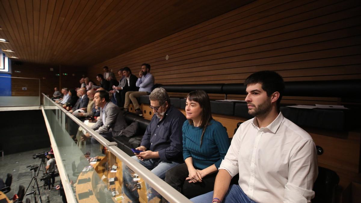 Grada de invitados en el Parlamento, este jueves.