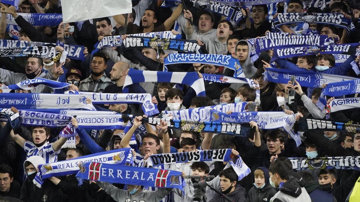 Afición de la Real en Anoeta