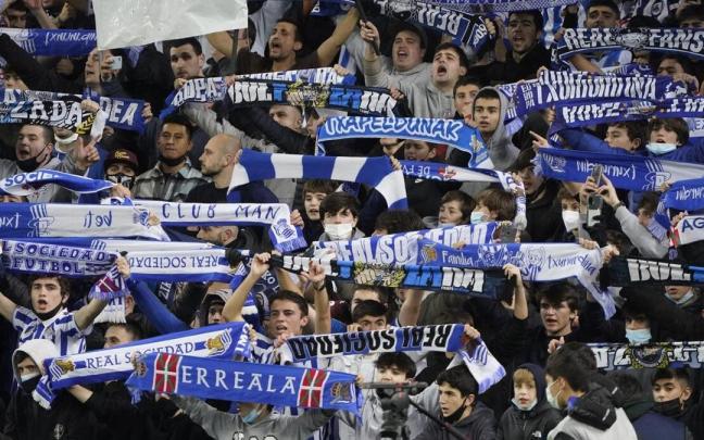 Afición de la Real en Anoeta