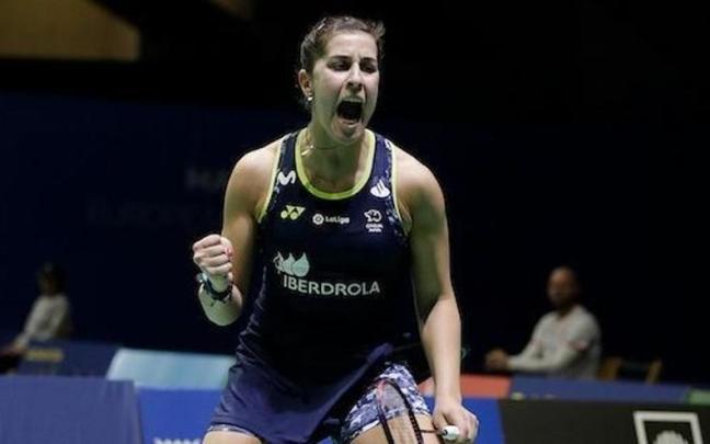 Carolina Marín, disputa un partido en el Abierto de la India. Carolina Marín, disputa un partido en el Abierto de la India.