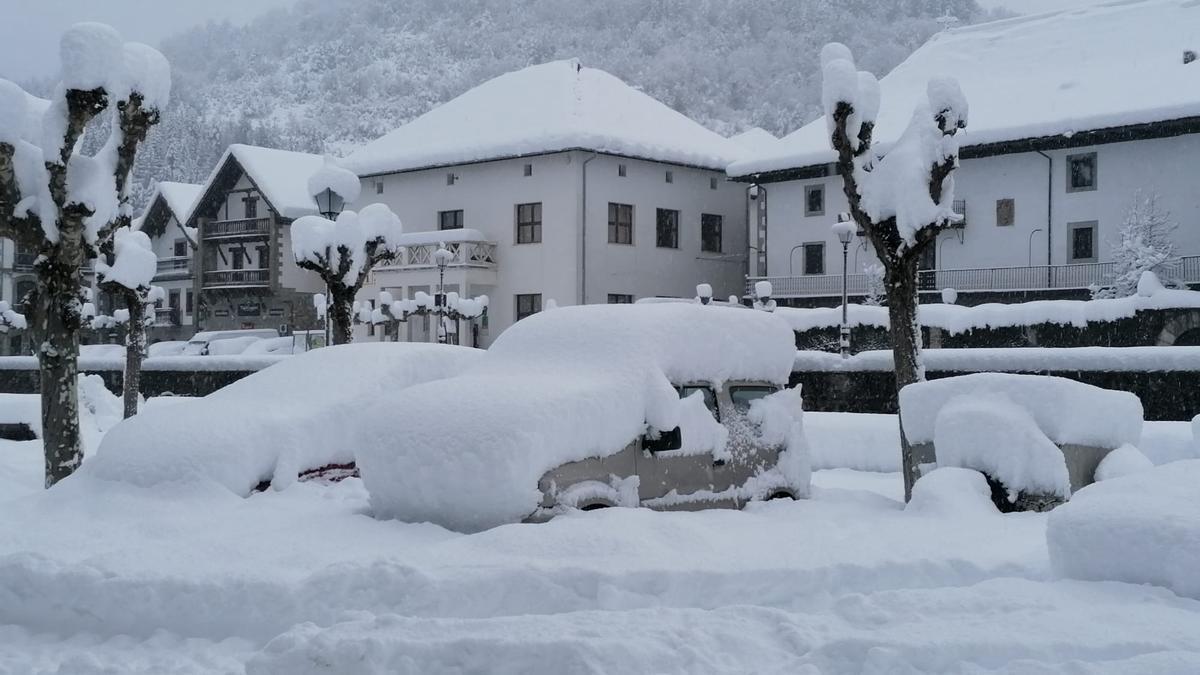 La nevada en los valles pirenaicos de Navarra