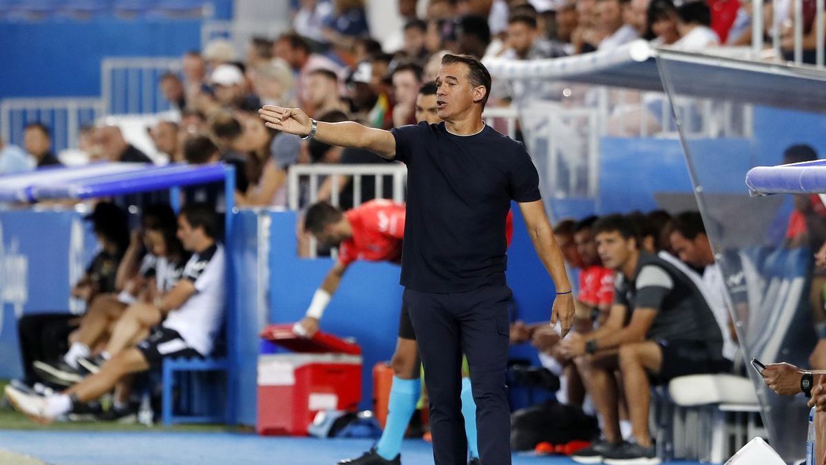 Luis García Plaza, durante el Leganés 1-2 Alavés.