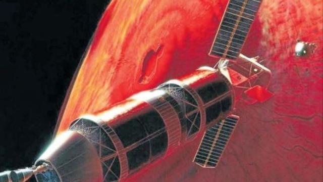 Marte, satelite batetik ikusia. Marte, satelite batetik ikusia.