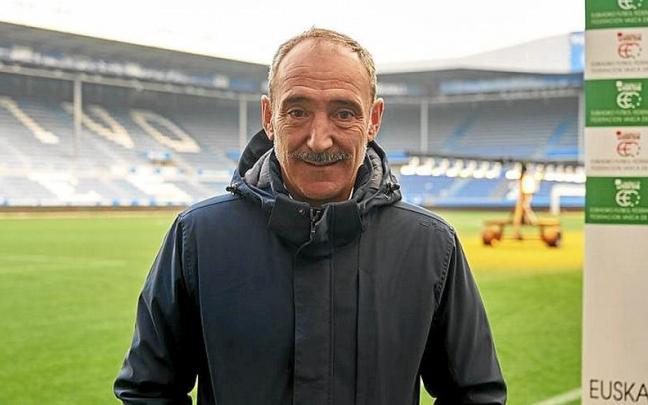 Juanjo Arregi, ayer en Mendizorroza, escenario del partido.