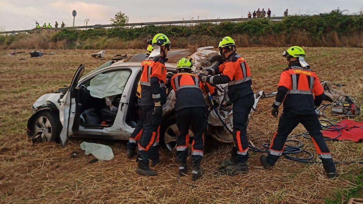 Estado del vehículo en el lugar del accidente de tráfico.