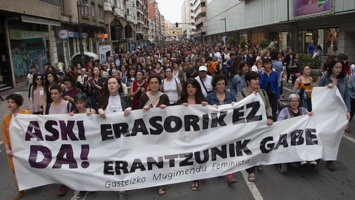 Manifestación feminista en Gasteiz