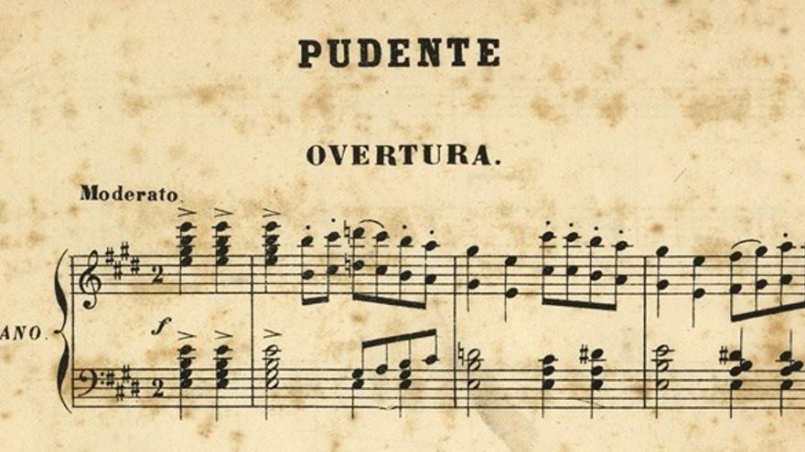Fragmento de la partitura de 'Pudente'.