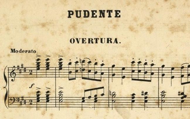 Fragmento de la partitura de 'Pudente'.
