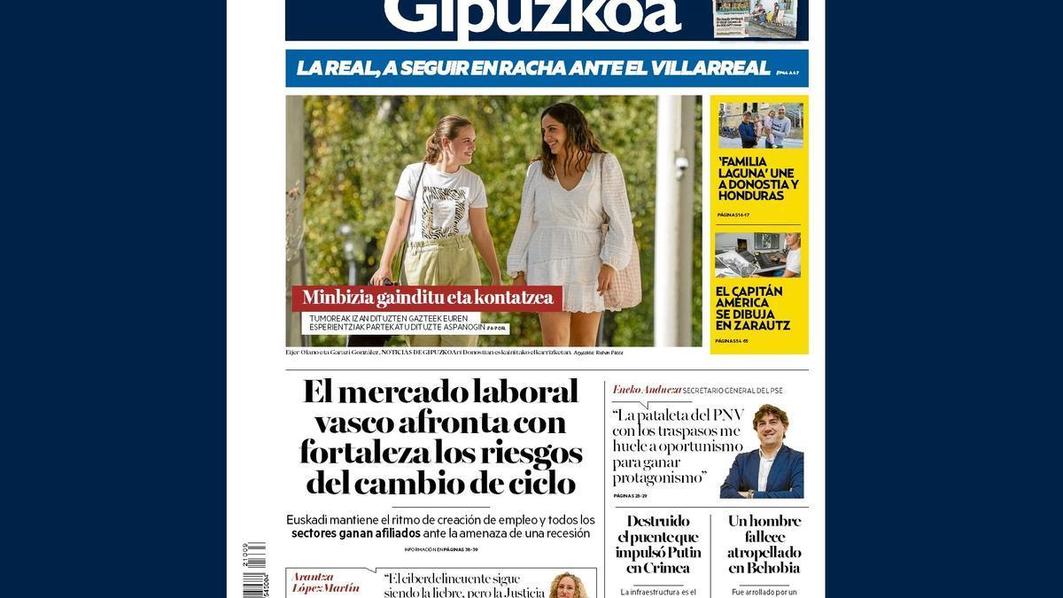 Portada de NOTICIAS DE GIPUZKOA 9/10/2022