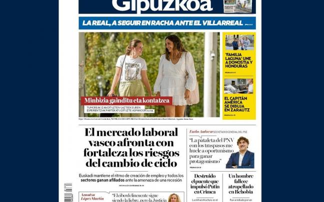 Portada de NOTICIAS DE GIPUZKOA 9/10/2022