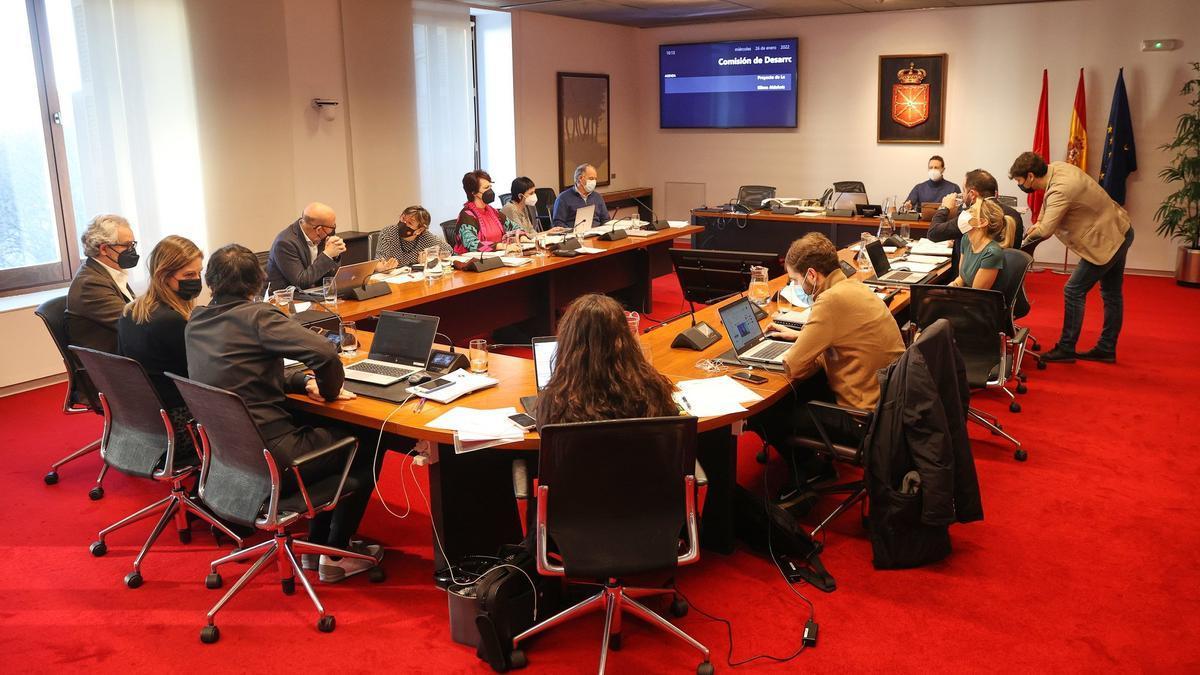 Comisión de Desarrollo Rural y Medio Ambiente en la que se debatió la ley foral de Cambio Climático y Transición Energética.