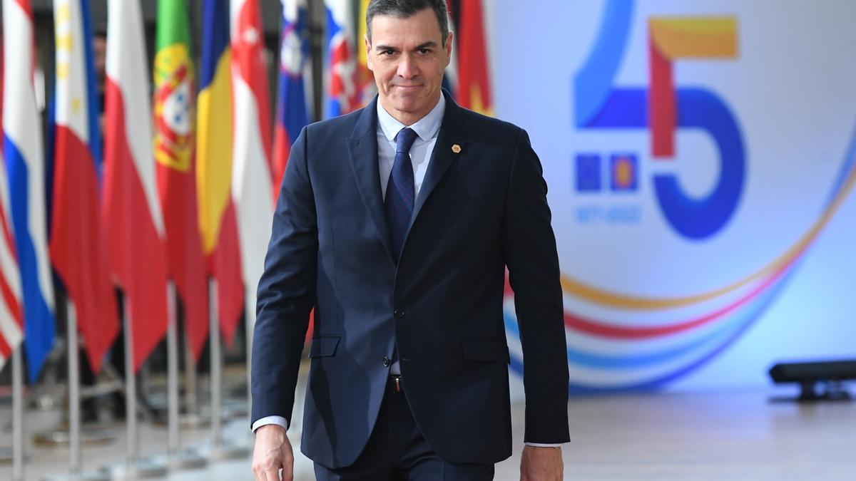 El presidente del Gobierno español, Pedro Sánchez, ayer, durante una cumbre europea en Bruselas.