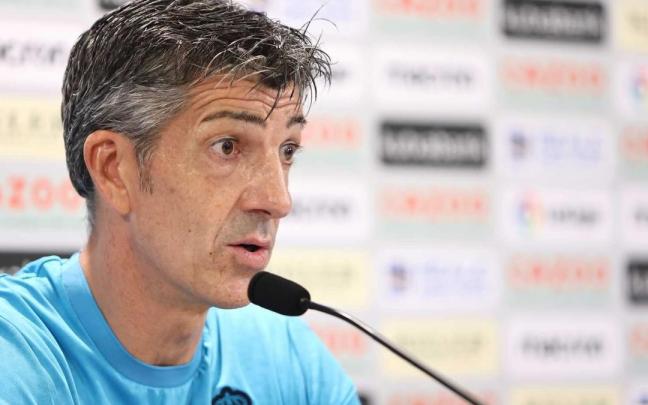 Imanol Alguacil, este martes, en Zubieta