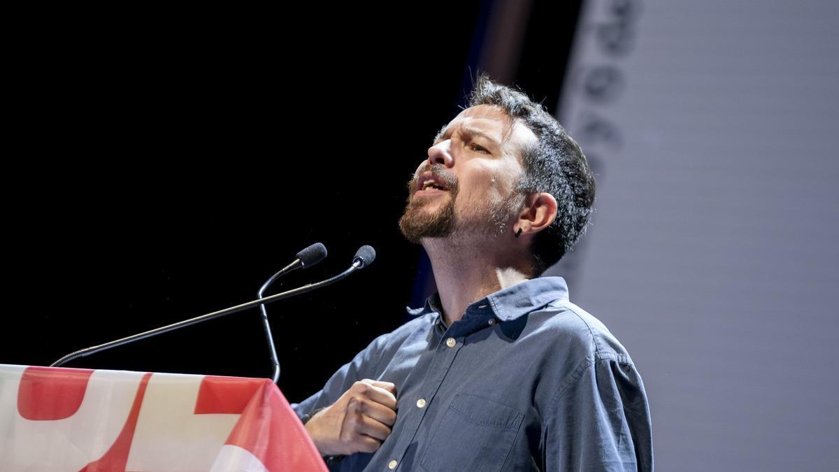 El exlíder de Podemos, Pablo Iglesias, en el acto de la 'Uni de otoño' que se celebró el pasado domingo.
