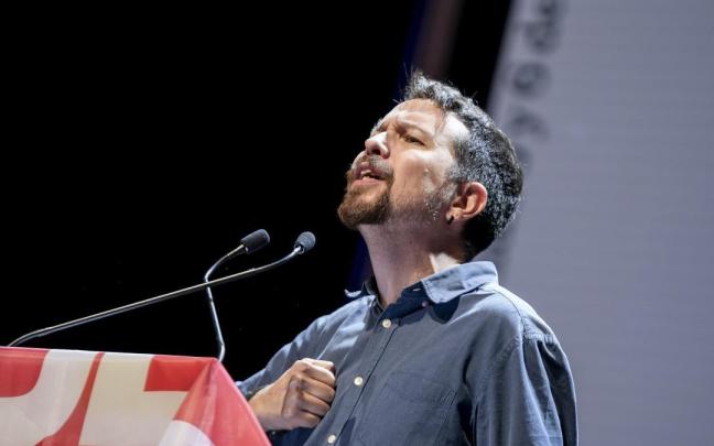 El exlíder de Podemos, Pablo Iglesias, en el acto de la 'Uni de otoño' que se celebró el pasado domingo.