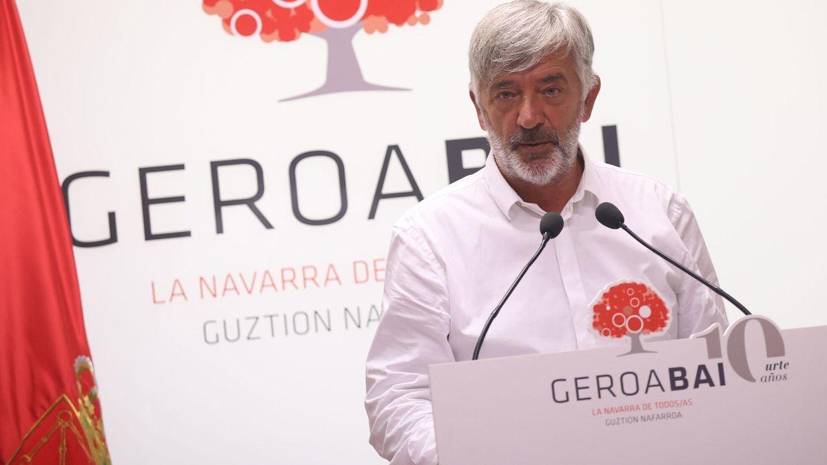 Koldo Martínez, en la rueda de prensa de este jueves en Pamplona.