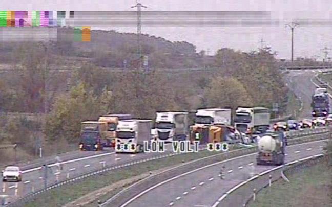 Accidente en la A-1, en Asparrena.