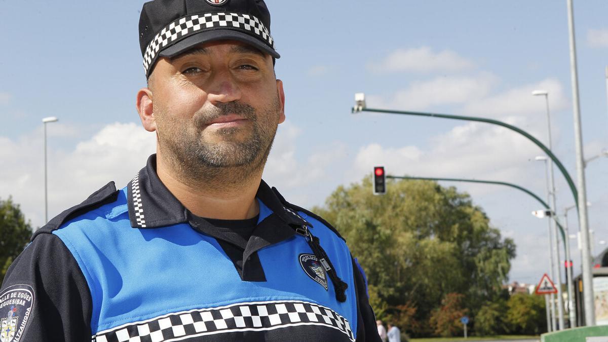 Iñigo De Carlos, recientemente destituido como jefe de Policií Municipal del Valle de Egüés, en una foto de 2014.