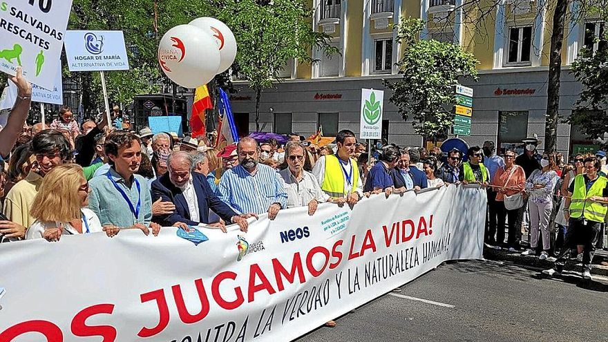Una manifestación contra le ley del aborto celebrada el pasado junio en Madrid.