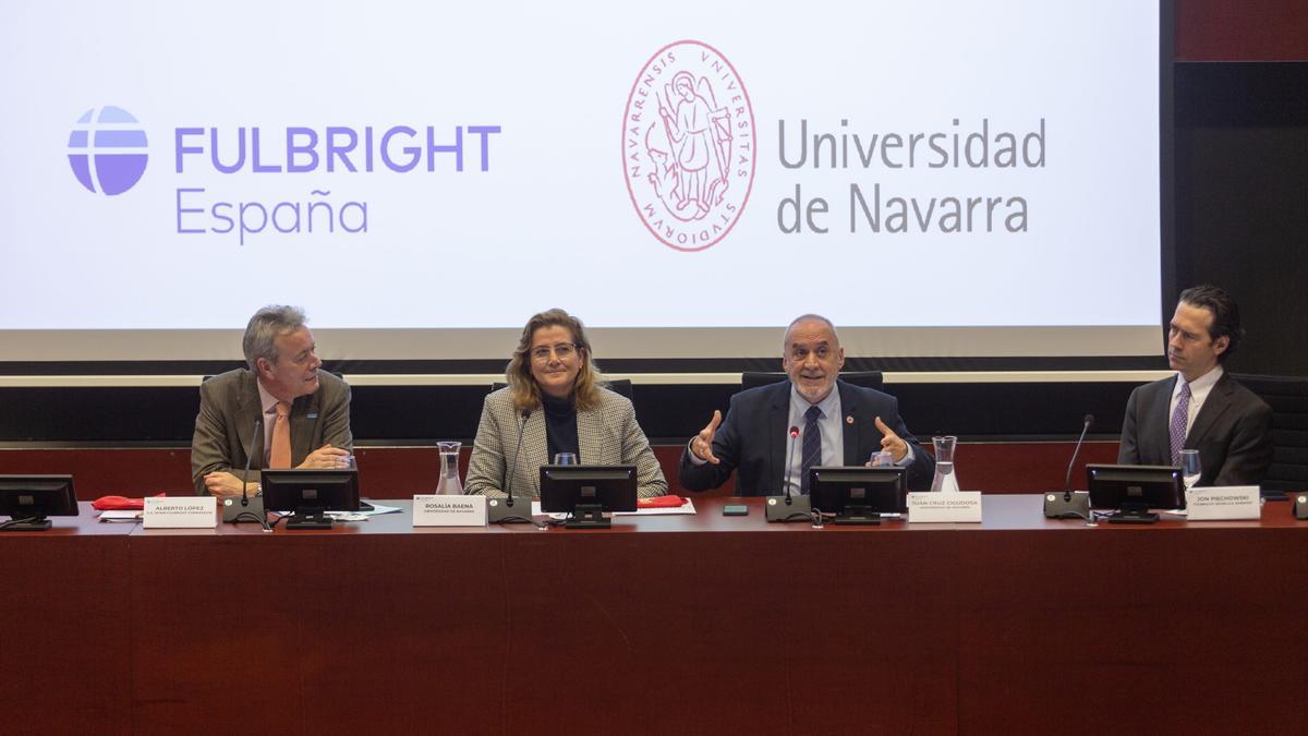 Acto de inauguración en la Universidad de Navarra del congreso anual que la Comisión Fulbright organiza en España