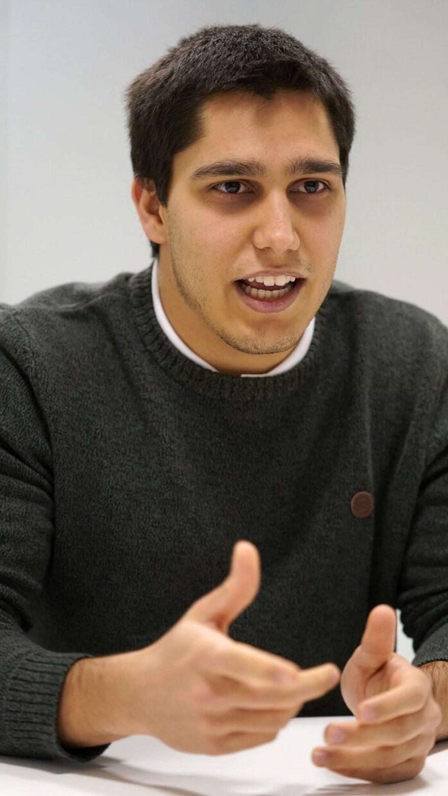 David Larriñaga, durante la conversación.