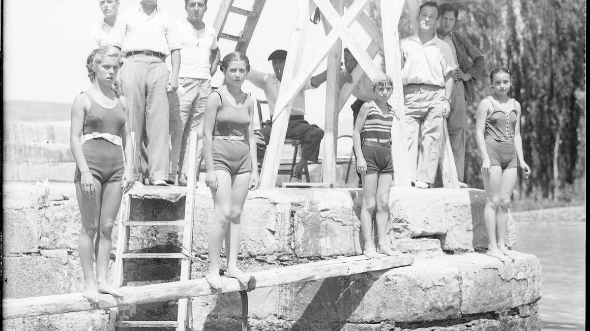 Pruebas en el Arga, agosto 1935.