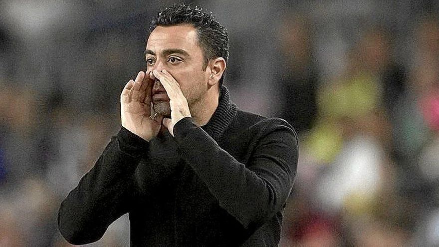 Xavi Hernández, durante el partido contra el Rayo. Foto: Efe