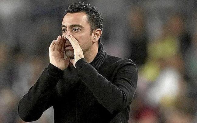 Xavi Hernández, durante el partido contra el Rayo. Foto: Efe