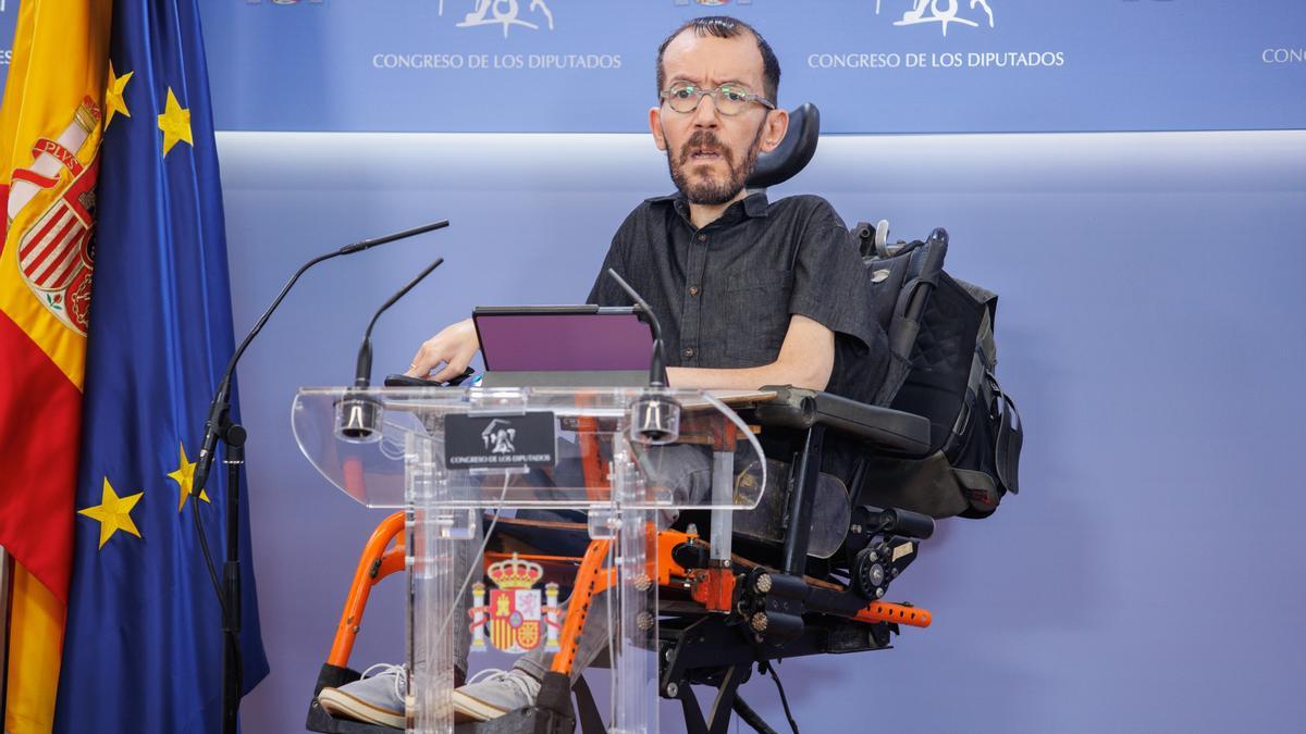 El portavoz de Unidas Podemos en el Congreso, Pablo Echenique.