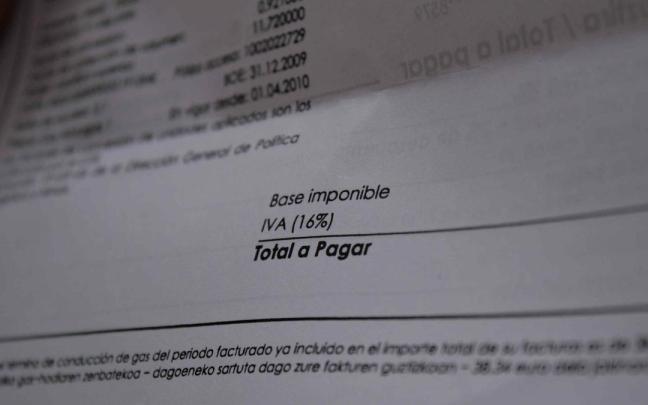 Una factura de gas. Una factura de gas.
