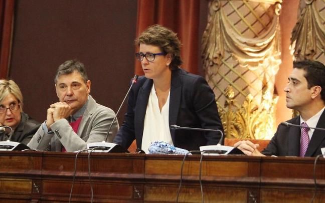 Miren Albistur, en un Pleno del Ayuntamiento de Donostia