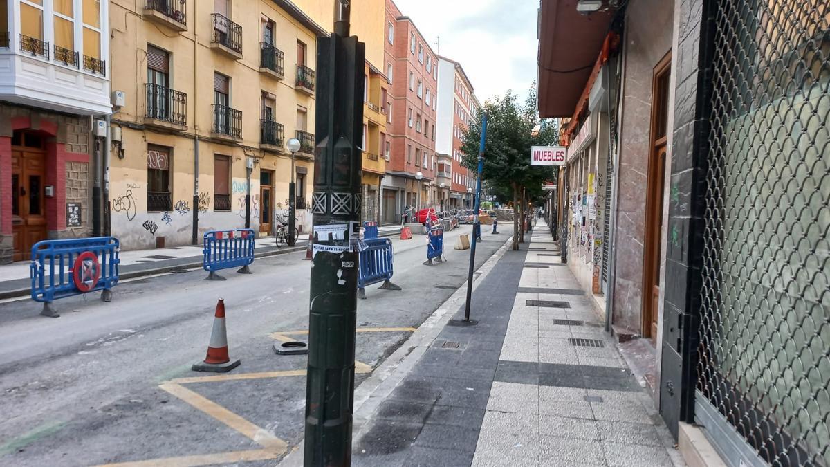 Obras desde octubre en la calle Aldabe